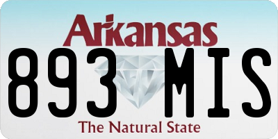 AR license plate 893MIS