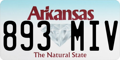 AR license plate 893MIV