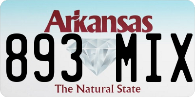 AR license plate 893MIX