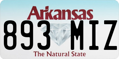 AR license plate 893MIZ