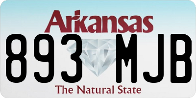 AR license plate 893MJB