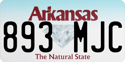 AR license plate 893MJC