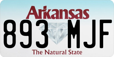 AR license plate 893MJF