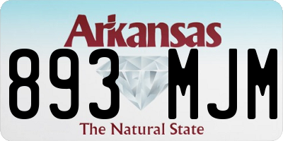 AR license plate 893MJM