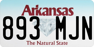 AR license plate 893MJN