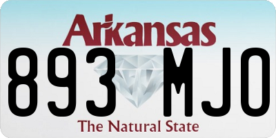 AR license plate 893MJO
