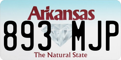AR license plate 893MJP
