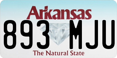 AR license plate 893MJU