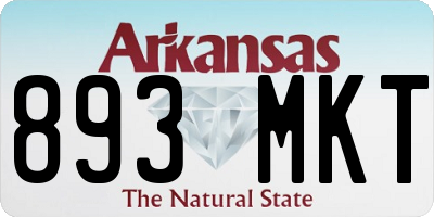 AR license plate 893MKT
