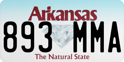 AR license plate 893MMA