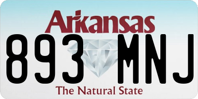 AR license plate 893MNJ