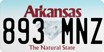 AR license plate 893MNZ