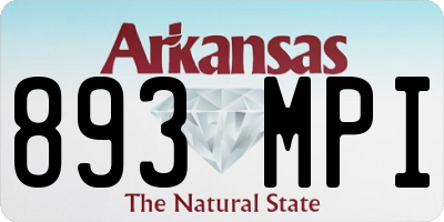 AR license plate 893MPI
