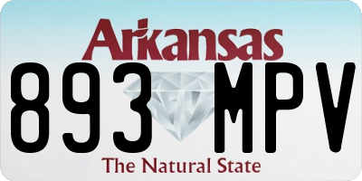 AR license plate 893MPV