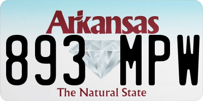 AR license plate 893MPW