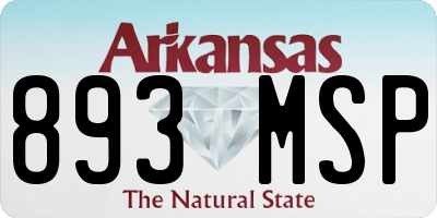 AR license plate 893MSP