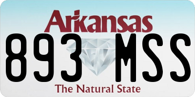 AR license plate 893MSS