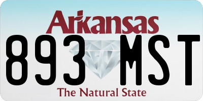 AR license plate 893MST