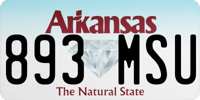 AR license plate 893MSU