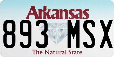 AR license plate 893MSX