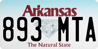AR license plate 893MTA