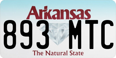 AR license plate 893MTC