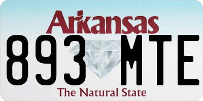 AR license plate 893MTE