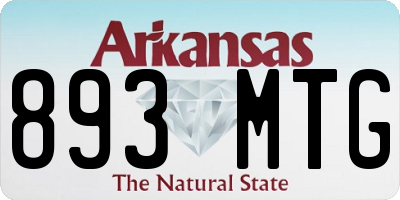 AR license plate 893MTG