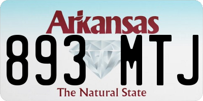 AR license plate 893MTJ