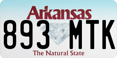 AR license plate 893MTK