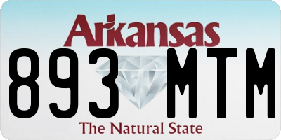AR license plate 893MTM