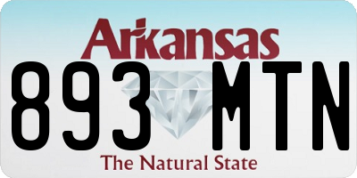 AR license plate 893MTN