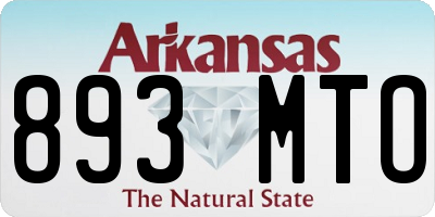 AR license plate 893MTO