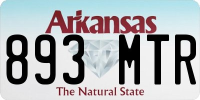 AR license plate 893MTR