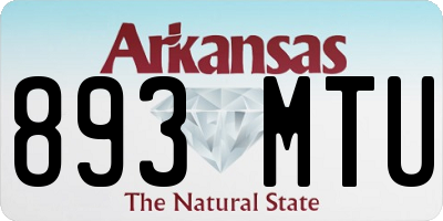 AR license plate 893MTU