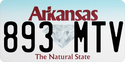 AR license plate 893MTV