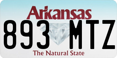 AR license plate 893MTZ
