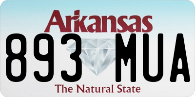 AR license plate 893MUA