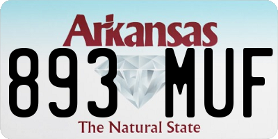 AR license plate 893MUF