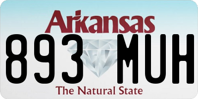 AR license plate 893MUH
