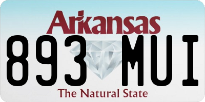 AR license plate 893MUI