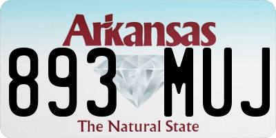 AR license plate 893MUJ