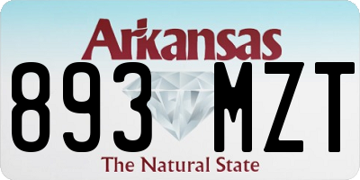 AR license plate 893MZT