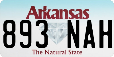 AR license plate 893NAH