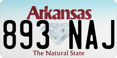 AR license plate 893NAJ