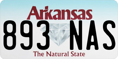 AR license plate 893NAS