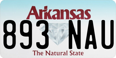AR license plate 893NAU