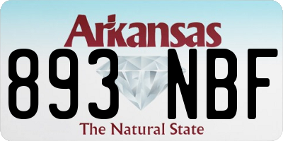 AR license plate 893NBF