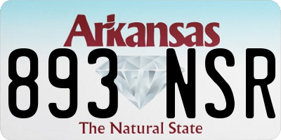 AR license plate 893NSR