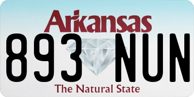 AR license plate 893NUN